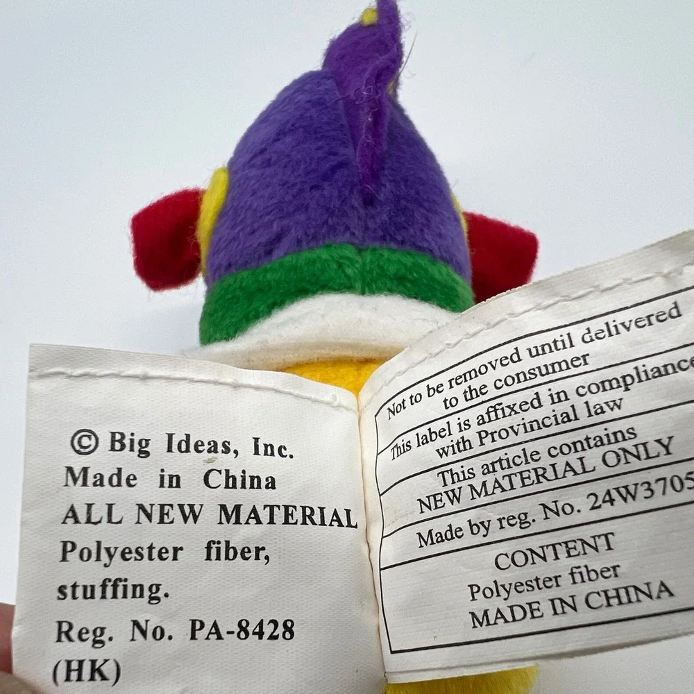 Vintage 1998 Veggietales C.R Gibson LarryBoy The Cucumber Finger Puppet